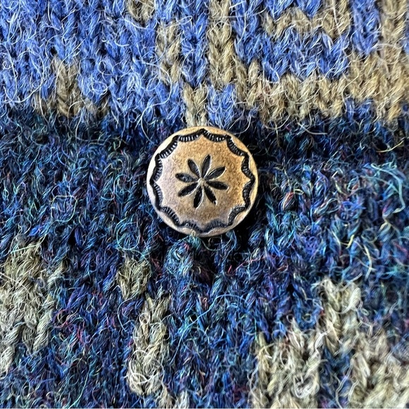 VTG Coldwater Creek Icelandic Design Wool Cardigan Fair Isle Nordic Small Nice! - Picture 11 of 15